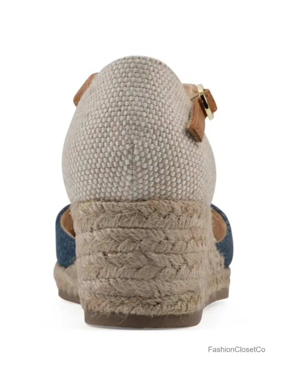 Women's Espadrille Wedge Sandals with Adjustable Ankle Strap